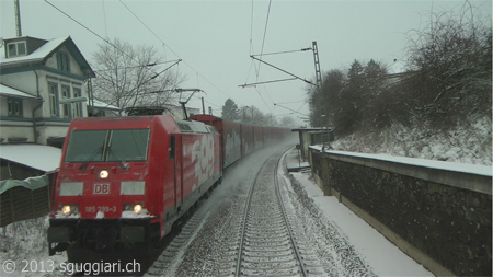 Vista dalla cabina - DB BR 185 (Germania)